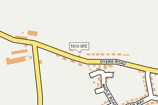 TA10 0PZ map - OS OpenMap – Local (Ordnance Survey)