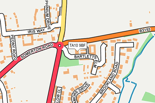 TA10 9BF map - OS OpenMap – Local (Ordnance Survey)