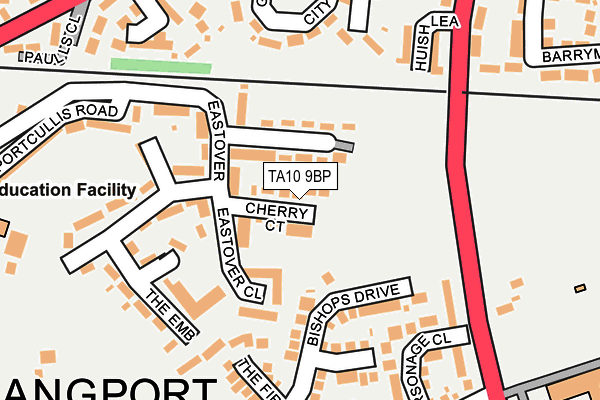 TA10 9BP map - OS OpenMap – Local (Ordnance Survey)