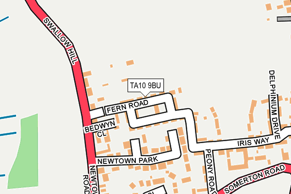 TA10 9BU map - OS OpenMap – Local (Ordnance Survey)