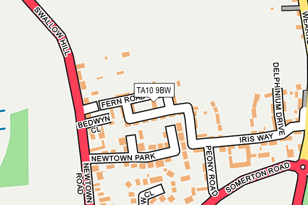 TA10 9BW map - OS OpenMap – Local (Ordnance Survey)