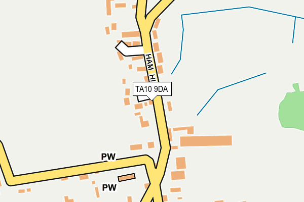 TA10 9DA map - OS OpenMap – Local (Ordnance Survey)