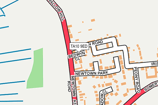 TA10 9ED map - OS OpenMap – Local (Ordnance Survey)