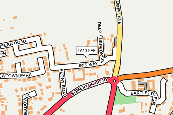 TA10 9EF map - OS OpenMap – Local (Ordnance Survey)