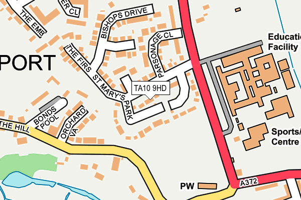 TA10 9HD map - OS OpenMap – Local (Ordnance Survey)