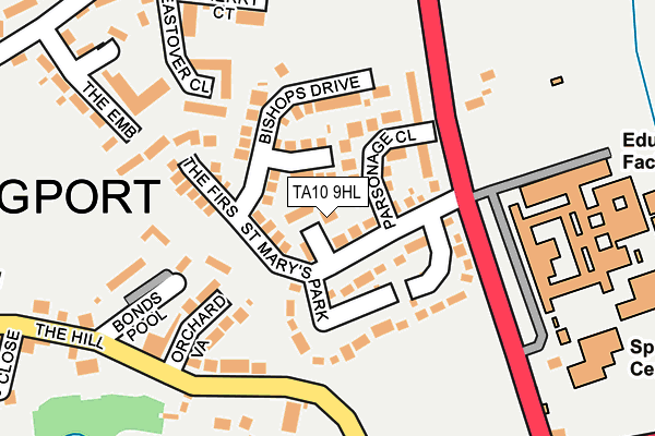 TA10 9HL map - OS OpenMap – Local (Ordnance Survey)