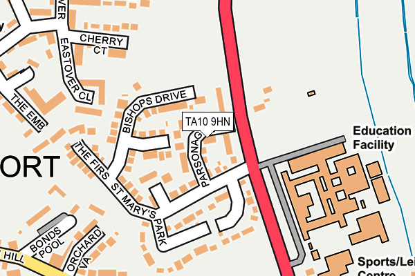 TA10 9HN map - OS OpenMap – Local (Ordnance Survey)