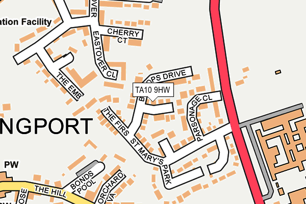 TA10 9HW map - OS OpenMap – Local (Ordnance Survey)