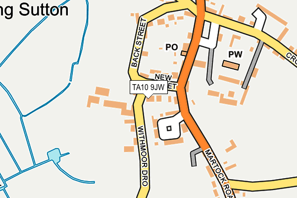 TA10 9JW map - OS OpenMap – Local (Ordnance Survey)