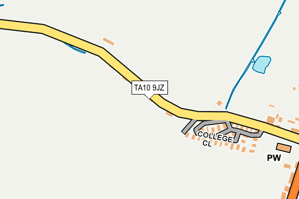 TA10 9JZ map - OS OpenMap – Local (Ordnance Survey)