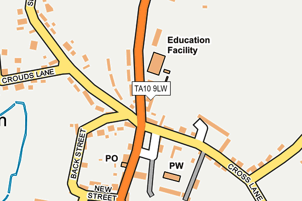 TA10 9LW map - OS OpenMap – Local (Ordnance Survey)