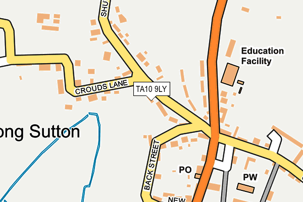 TA10 9LY map - OS OpenMap – Local (Ordnance Survey)