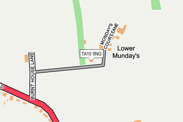 TA10 9NG map - OS OpenMap – Local (Ordnance Survey)