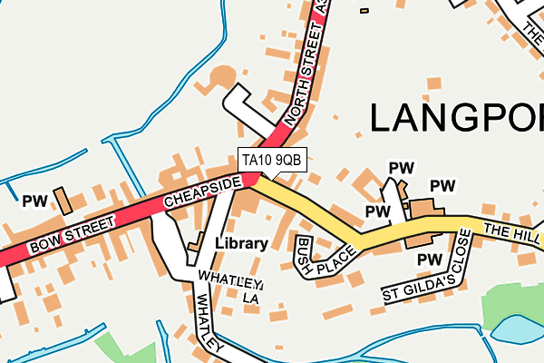 TA10 9QB map - OS OpenMap – Local (Ordnance Survey)