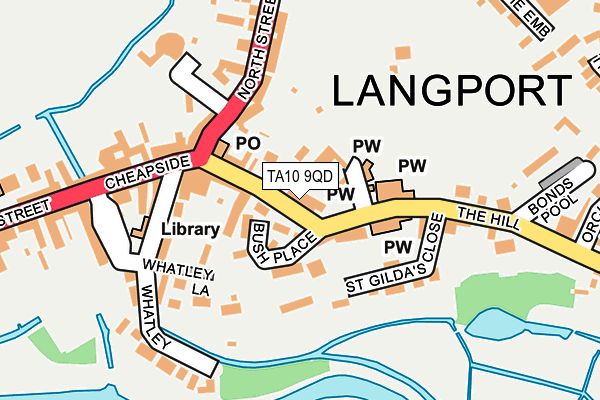 TA10 9QD map - OS OpenMap – Local (Ordnance Survey)