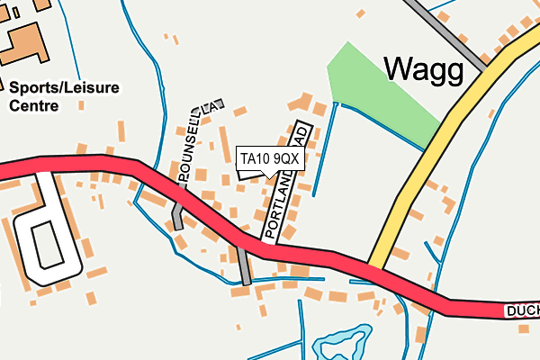TA10 9QX map - OS OpenMap – Local (Ordnance Survey)