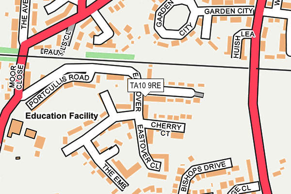 TA10 9RE map - OS OpenMap – Local (Ordnance Survey)