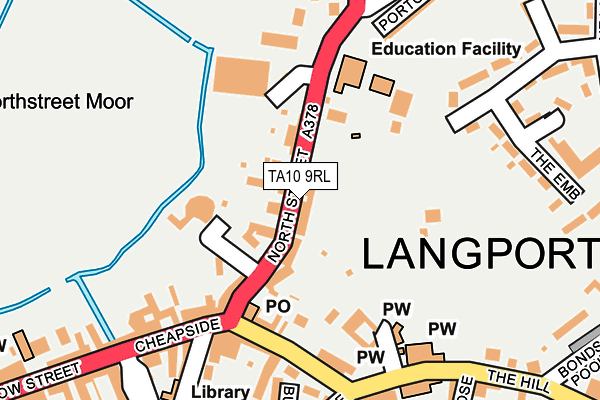 TA10 9RL map - OS OpenMap – Local (Ordnance Survey)