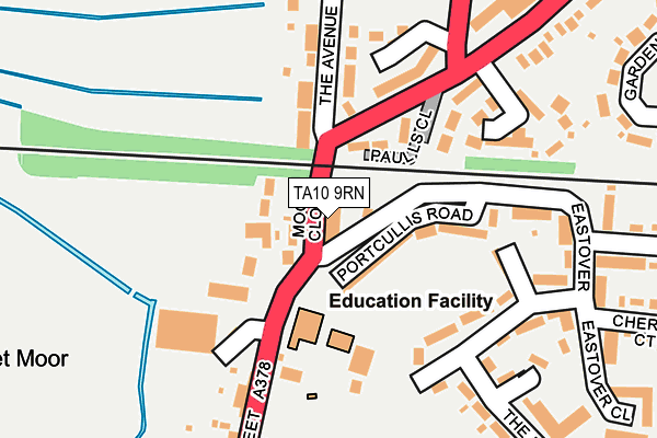 TA10 9RN map - OS OpenMap – Local (Ordnance Survey)