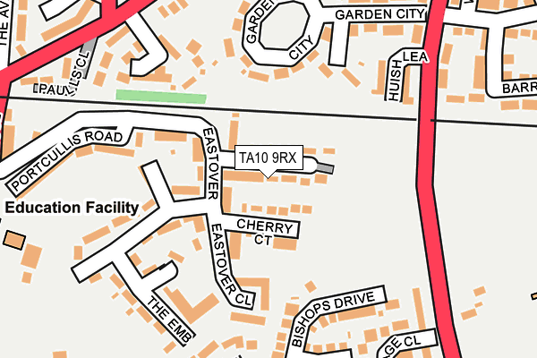 TA10 9RX map - OS OpenMap – Local (Ordnance Survey)