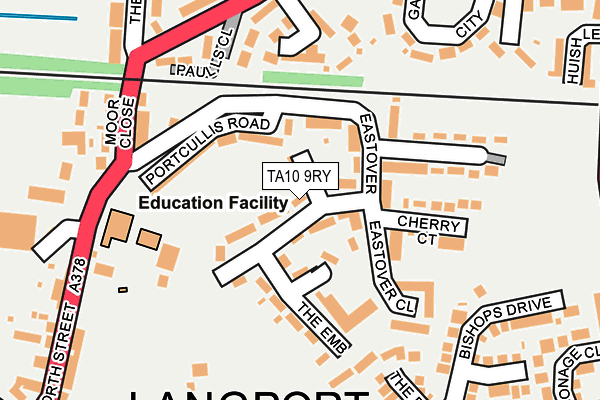 TA10 9RY map - OS OpenMap – Local (Ordnance Survey)