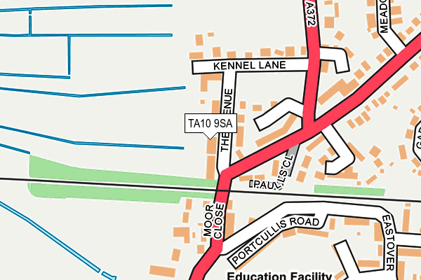 TA10 9SA map - OS OpenMap – Local (Ordnance Survey)