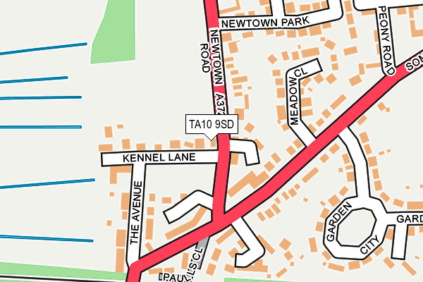 TA10 9SD map - OS OpenMap – Local (Ordnance Survey)