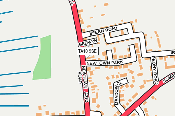 TA10 9SE map - OS OpenMap – Local (Ordnance Survey)