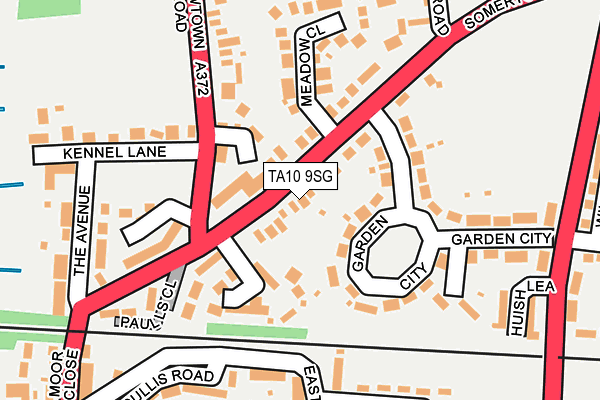 TA10 9SG map - OS OpenMap – Local (Ordnance Survey)