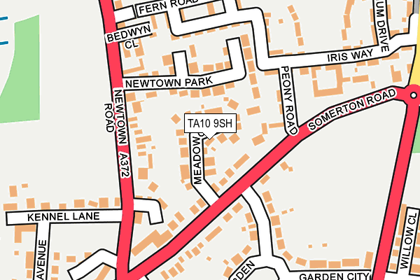 TA10 9SH map - OS OpenMap – Local (Ordnance Survey)