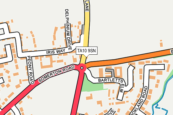 TA10 9SN map - OS OpenMap – Local (Ordnance Survey)