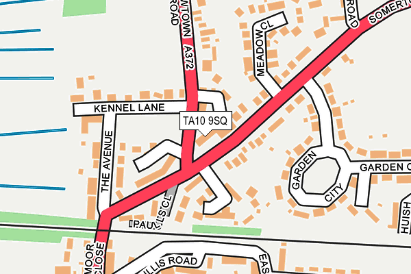 TA10 9SQ map - OS OpenMap – Local (Ordnance Survey)