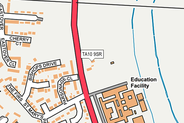 TA10 9SR map - OS OpenMap – Local (Ordnance Survey)