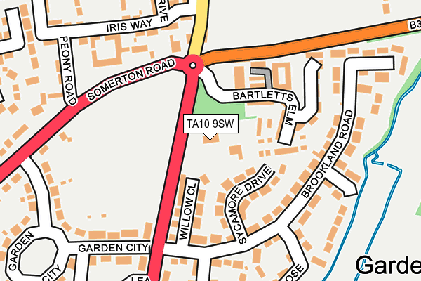 TA10 9SW map - OS OpenMap – Local (Ordnance Survey)