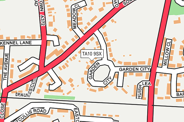 TA10 9SX map - OS OpenMap – Local (Ordnance Survey)