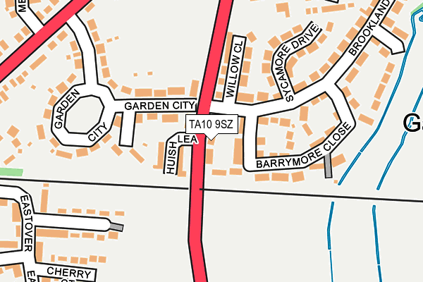 TA10 9SZ map - OS OpenMap – Local (Ordnance Survey)