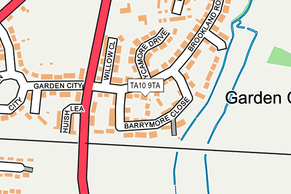 TA10 9TA map - OS OpenMap – Local (Ordnance Survey)