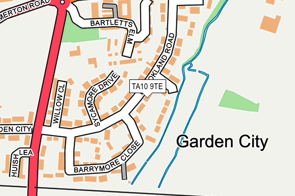 TA10 9TE map - OS OpenMap – Local (Ordnance Survey)