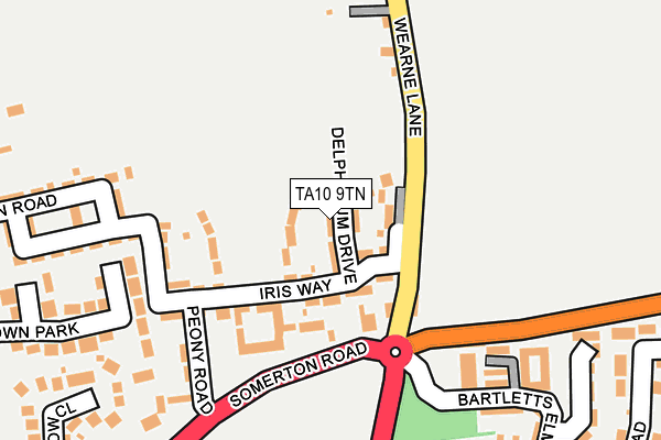 TA10 9TN map - OS OpenMap – Local (Ordnance Survey)
