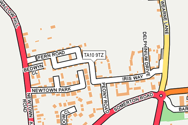 TA10 9TZ map - OS OpenMap – Local (Ordnance Survey)