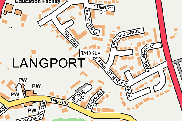 TA10 9UA map - OS OpenMap – Local (Ordnance Survey)