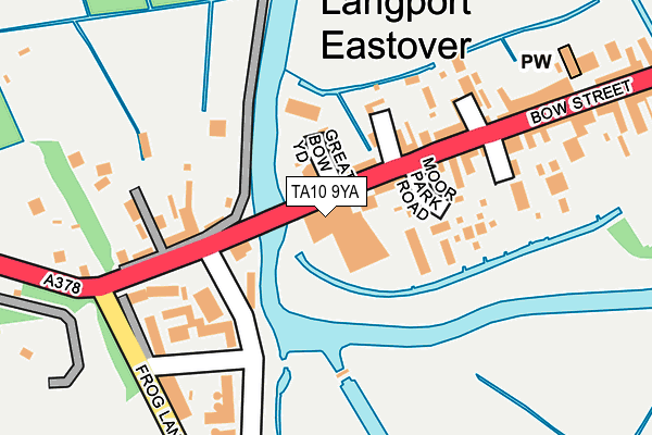 TA10 9YA map - OS OpenMap – Local (Ordnance Survey)