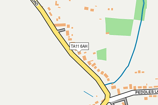 TA11 6AH map - OS OpenMap – Local (Ordnance Survey)