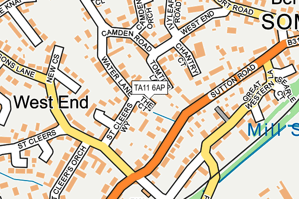 TA11 6AP map - OS OpenMap – Local (Ordnance Survey)