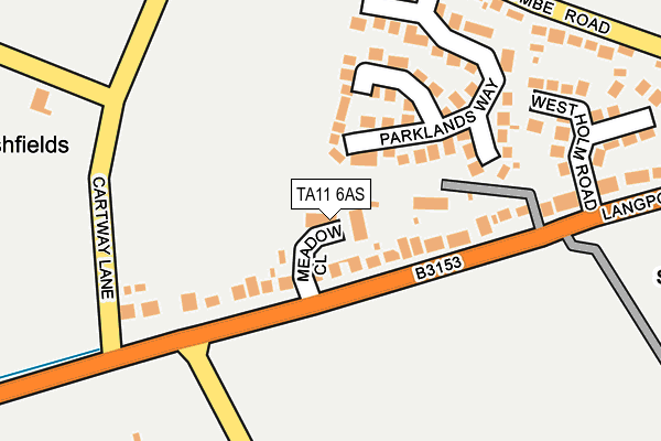 TA11 6AS map - OS OpenMap – Local (Ordnance Survey)