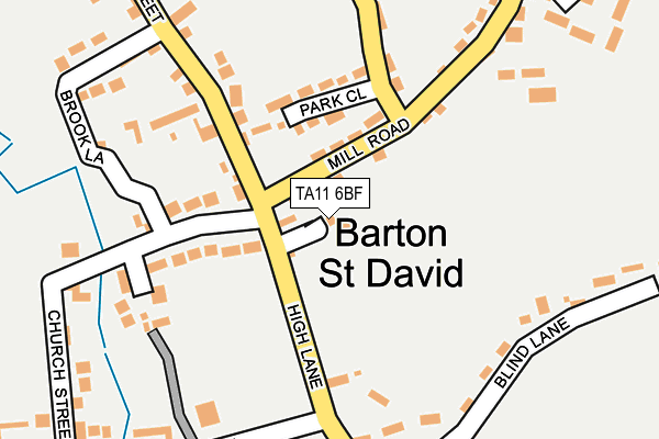 TA11 6BF map - OS OpenMap – Local (Ordnance Survey)