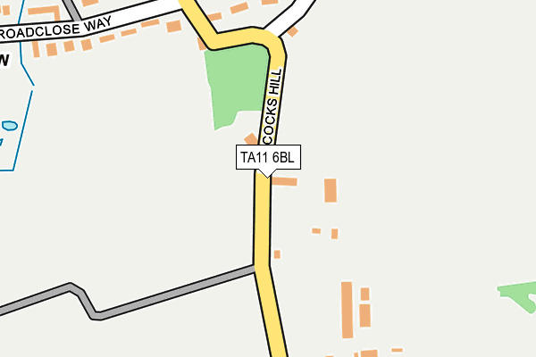 TA11 6BL map - OS OpenMap – Local (Ordnance Survey)