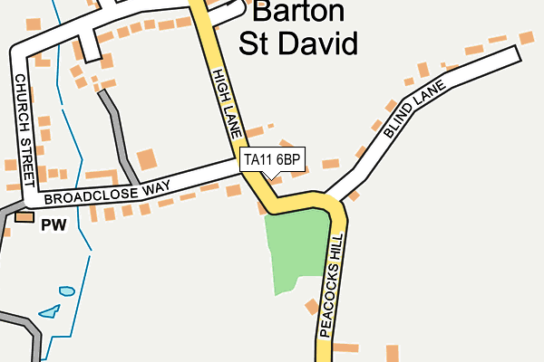 TA11 6BP map - OS OpenMap – Local (Ordnance Survey)