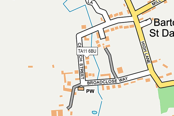 TA11 6BU map - OS OpenMap – Local (Ordnance Survey)