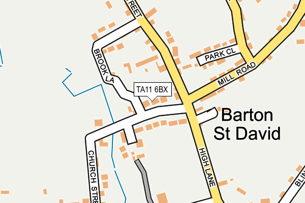 TA11 6BX map - OS OpenMap – Local (Ordnance Survey)